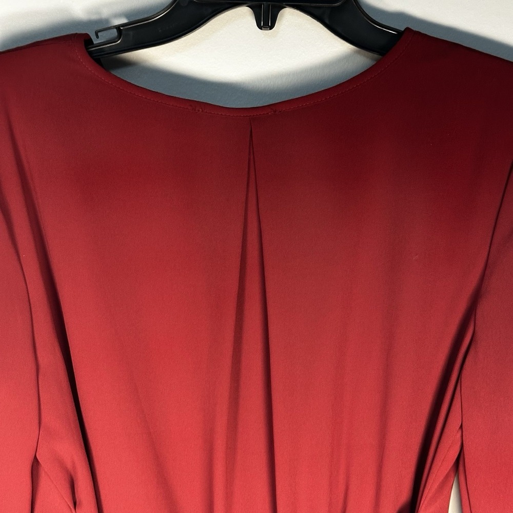 Baltic Born Womens Celine Maxi Dress Sz L Wine Sheer Long Sleeve Holiday dress - Picture 8 of 14